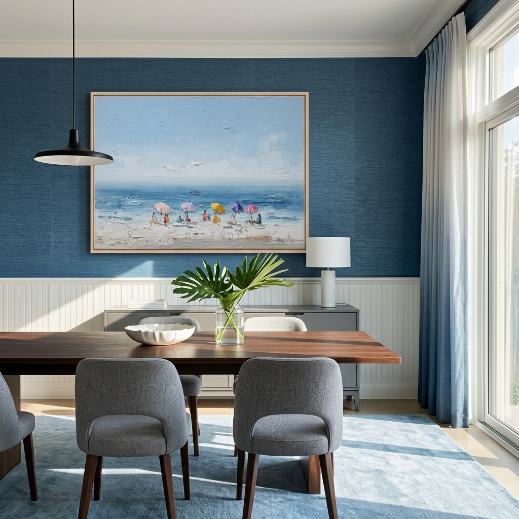 "Coastal Echoes" – Impressionist 3D Impasto Beach Seascape | Vibrant Summer Wall Art