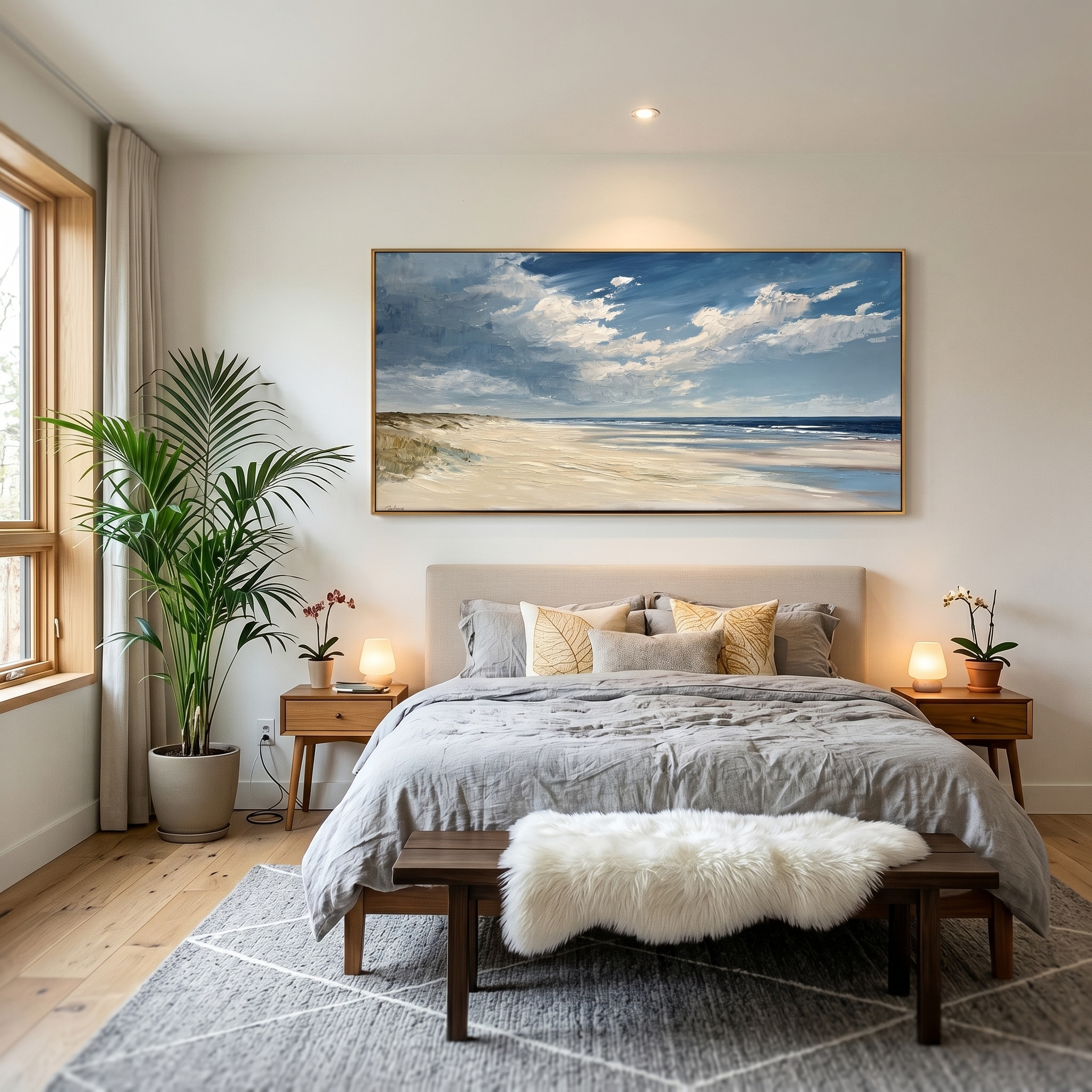 "Endless Serenity" – Impressionist Coastal Seascape Canvas Art | Relaxing Living Room Wall Decor