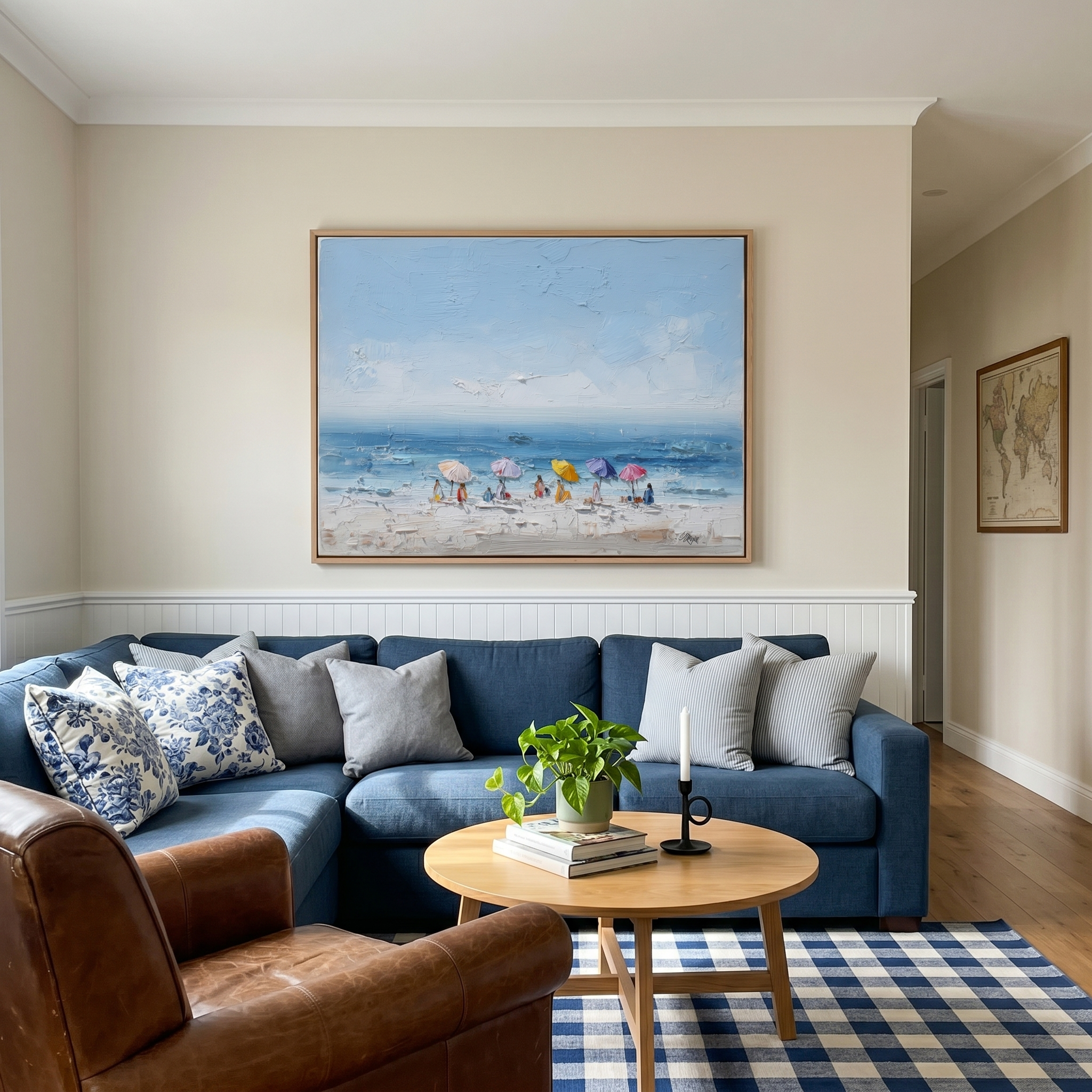 "Coastal Echoes" – Impressionist 3D Impasto Beach Seascape | Vibrant Summer Wall Art