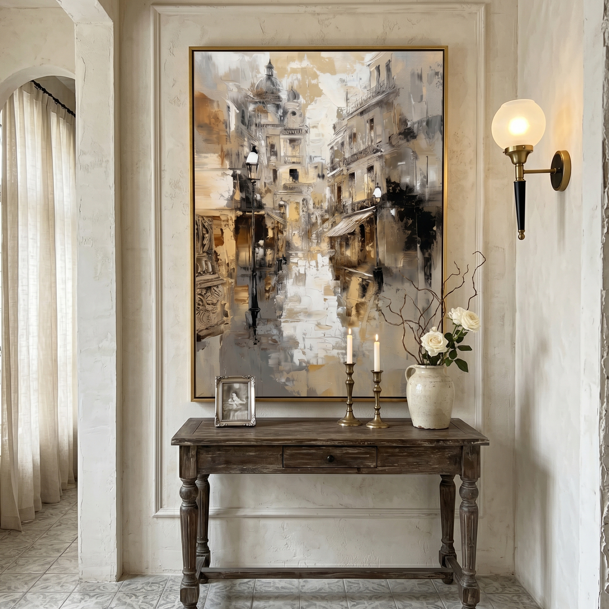 "Prism Drift" – Modern 3D Heavy Impasto Abstract | Rhythmic Coastal Wall Art