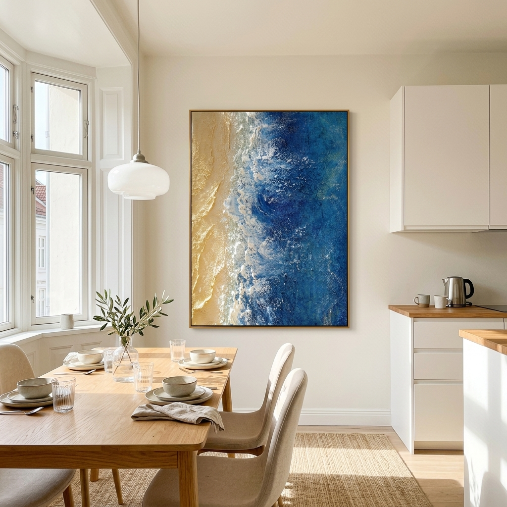 "Silent Sands" – Minimalist Zen 3D Relief Raked Art | Meditative Bedroom Decor