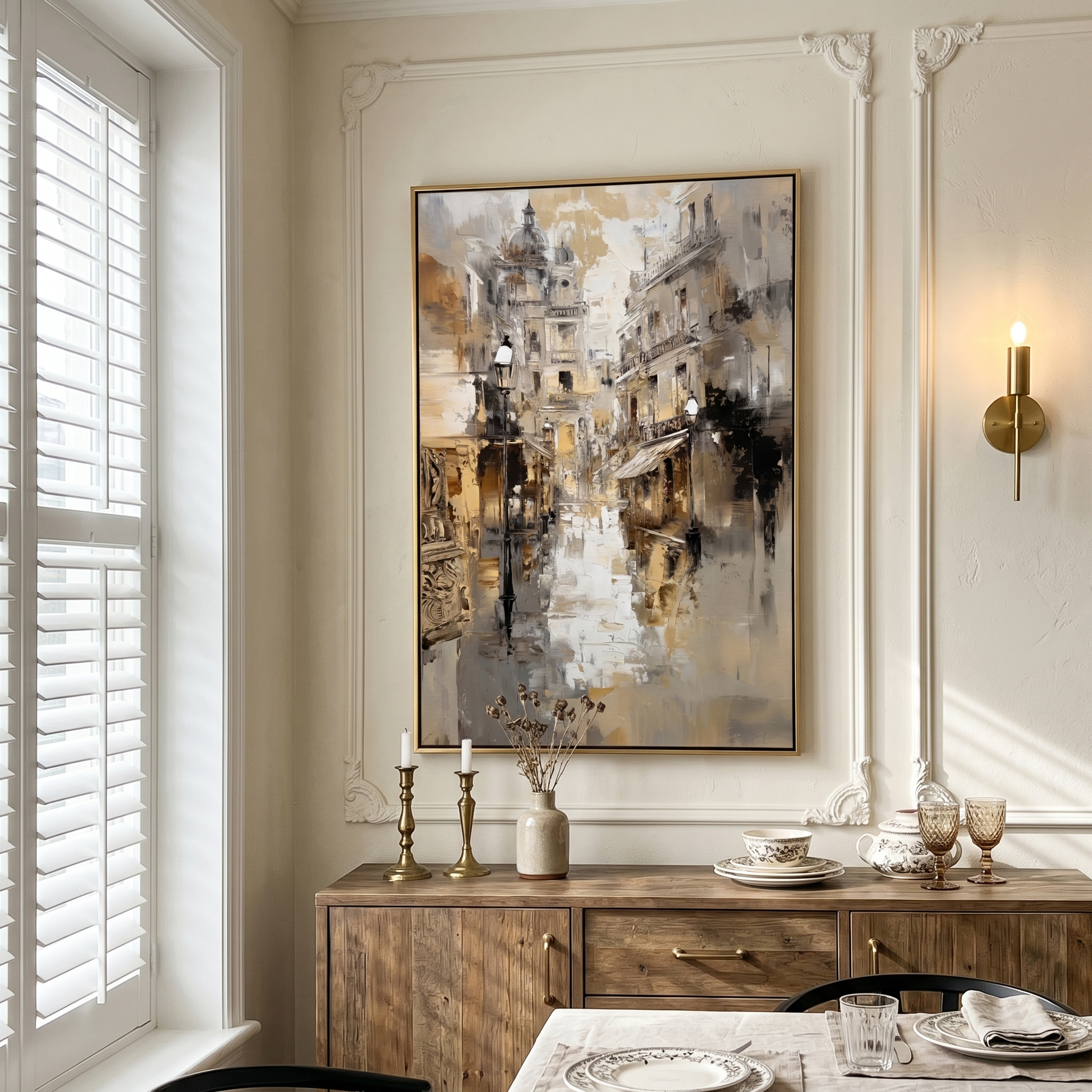 "Prism Drift" – Modern 3D Heavy Impasto Abstract | Rhythmic Coastal Wall Art
