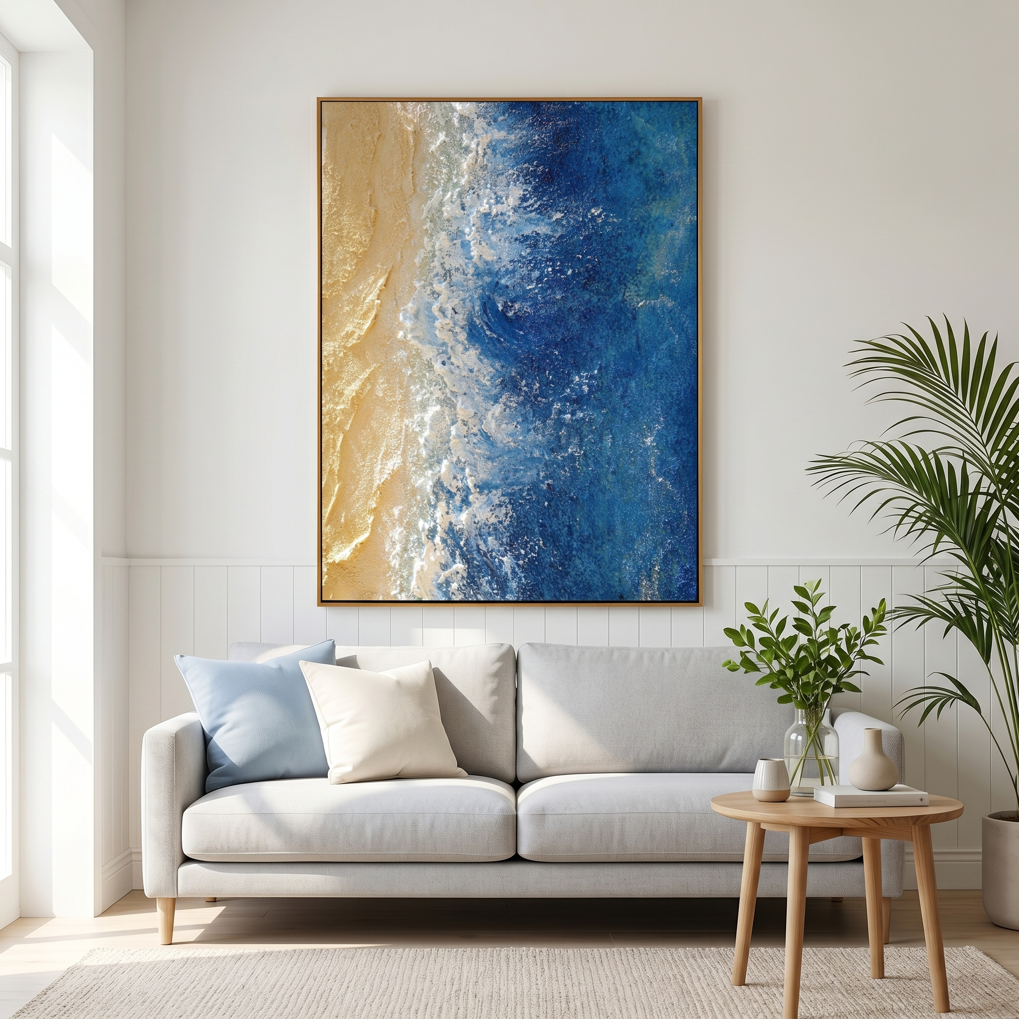 "Silent Sands" – Minimalist Zen 3D Relief Raked Art | Meditative Bedroom Decor
