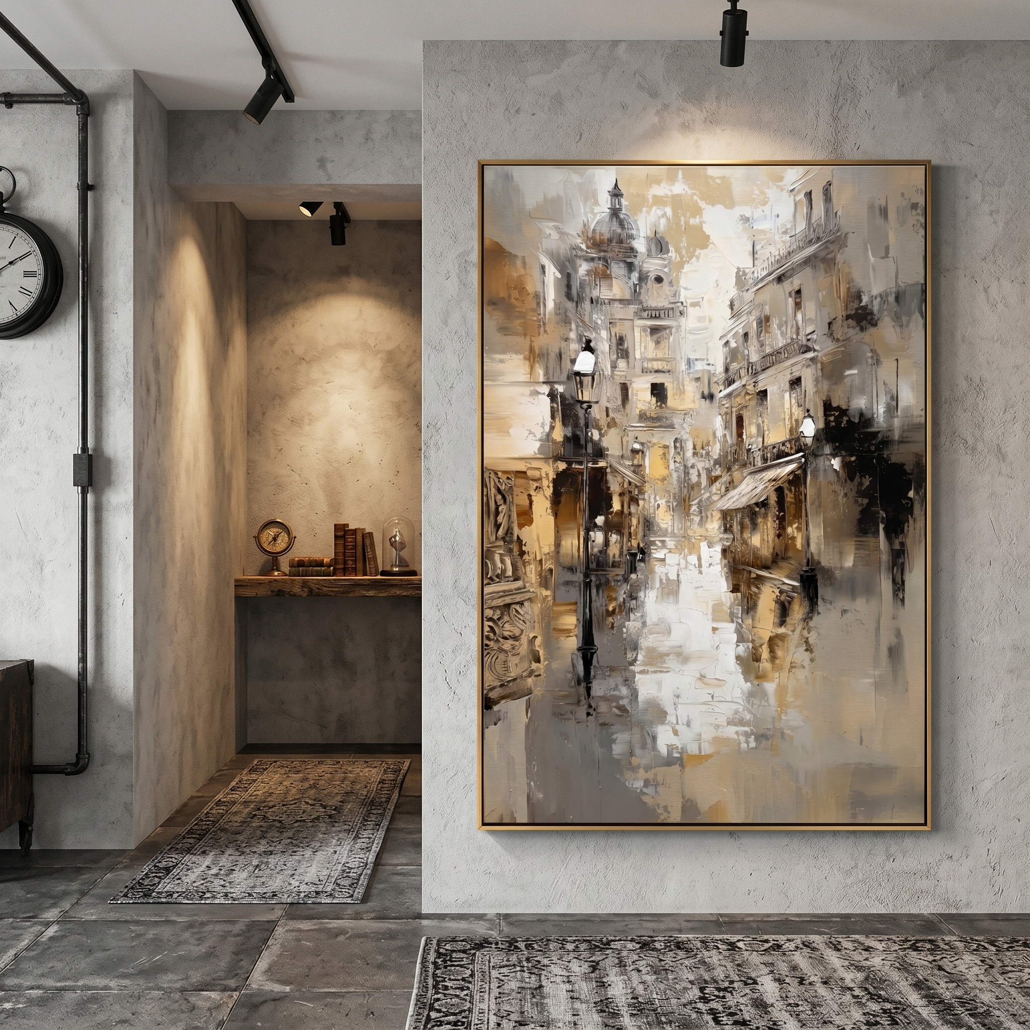 "Prism Drift" – Modern 3D Heavy Impasto Abstract | Rhythmic Coastal Wall Art
