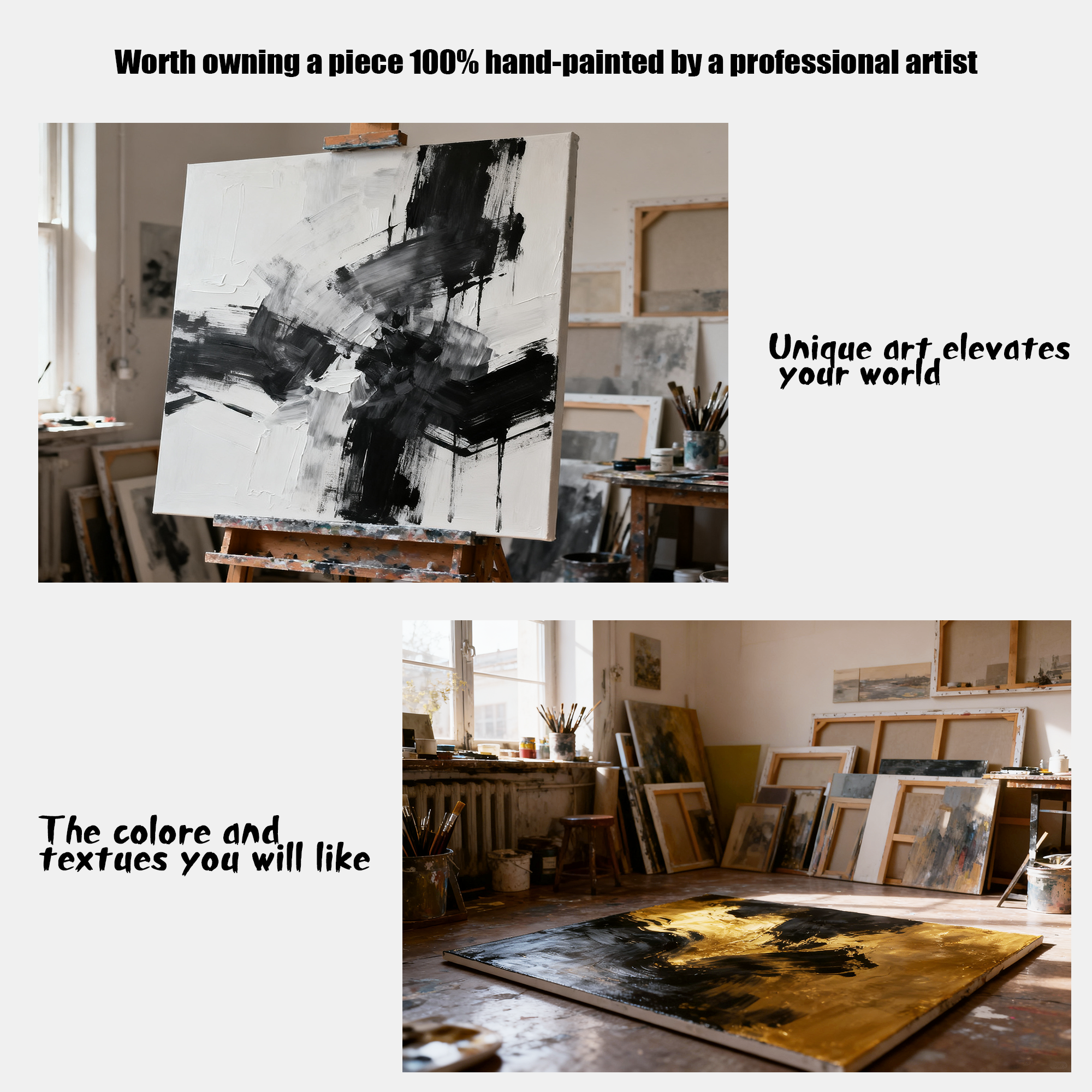 Abstract Canvas Art #YK024