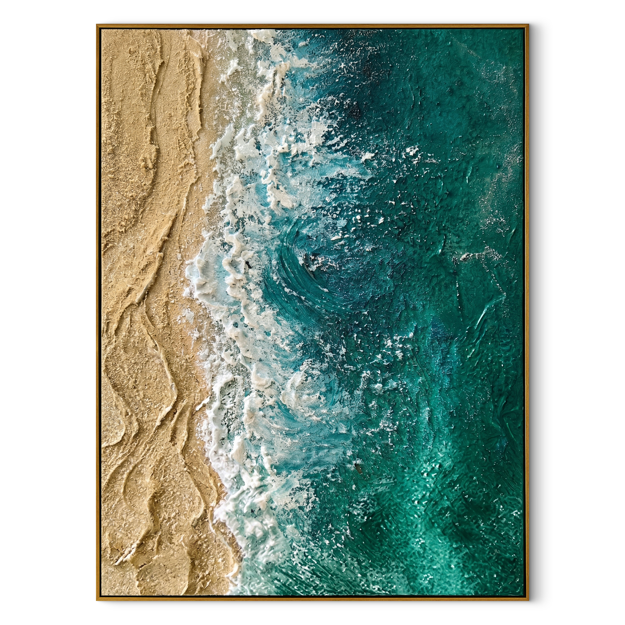 "Dreamy Reflections" – Modern Stylized Forest & Water Canvas | Serene Wilderness Decor
