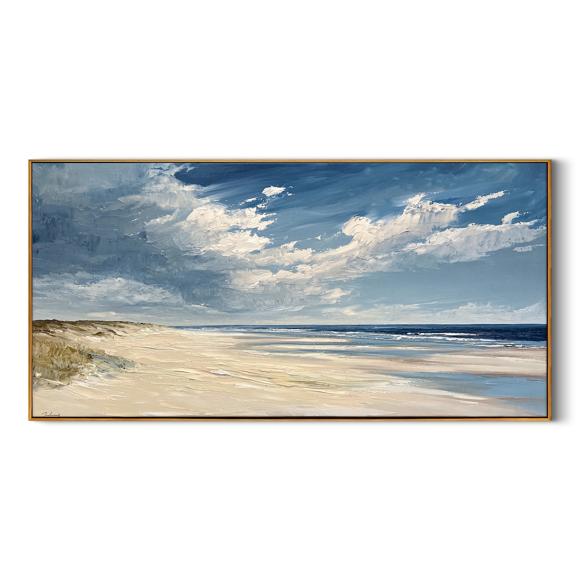 "Endless Serenity" – Impressionist Coastal Seascape Canvas Art | Relaxing Living Room Wall Decor