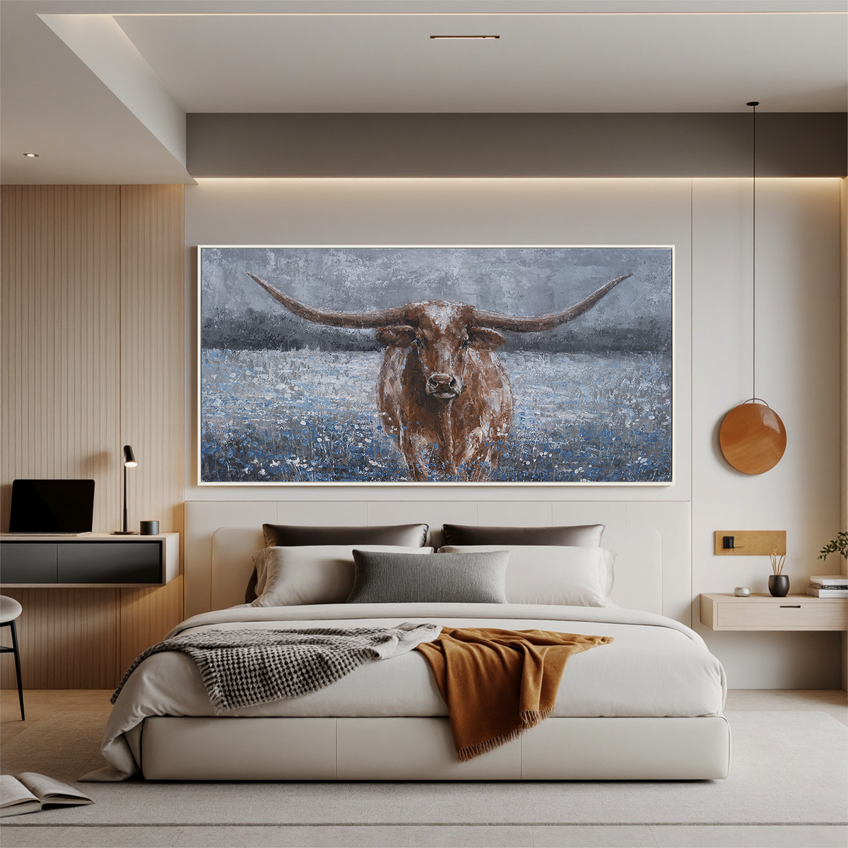 "Brown Companions" - Hand-Painted Animal Portrait | Brown & Grey Animal Art Statement Art