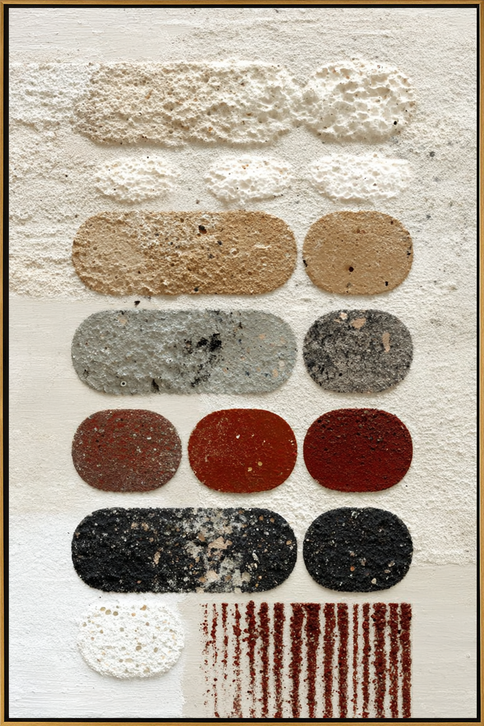 "Wabi-Sabi Earth Tones" – Modern Heavy Impasto Abstract | 3D Neutral & Rust Palette Knife Painting | Luxury Vertical Wall Art#WS 001