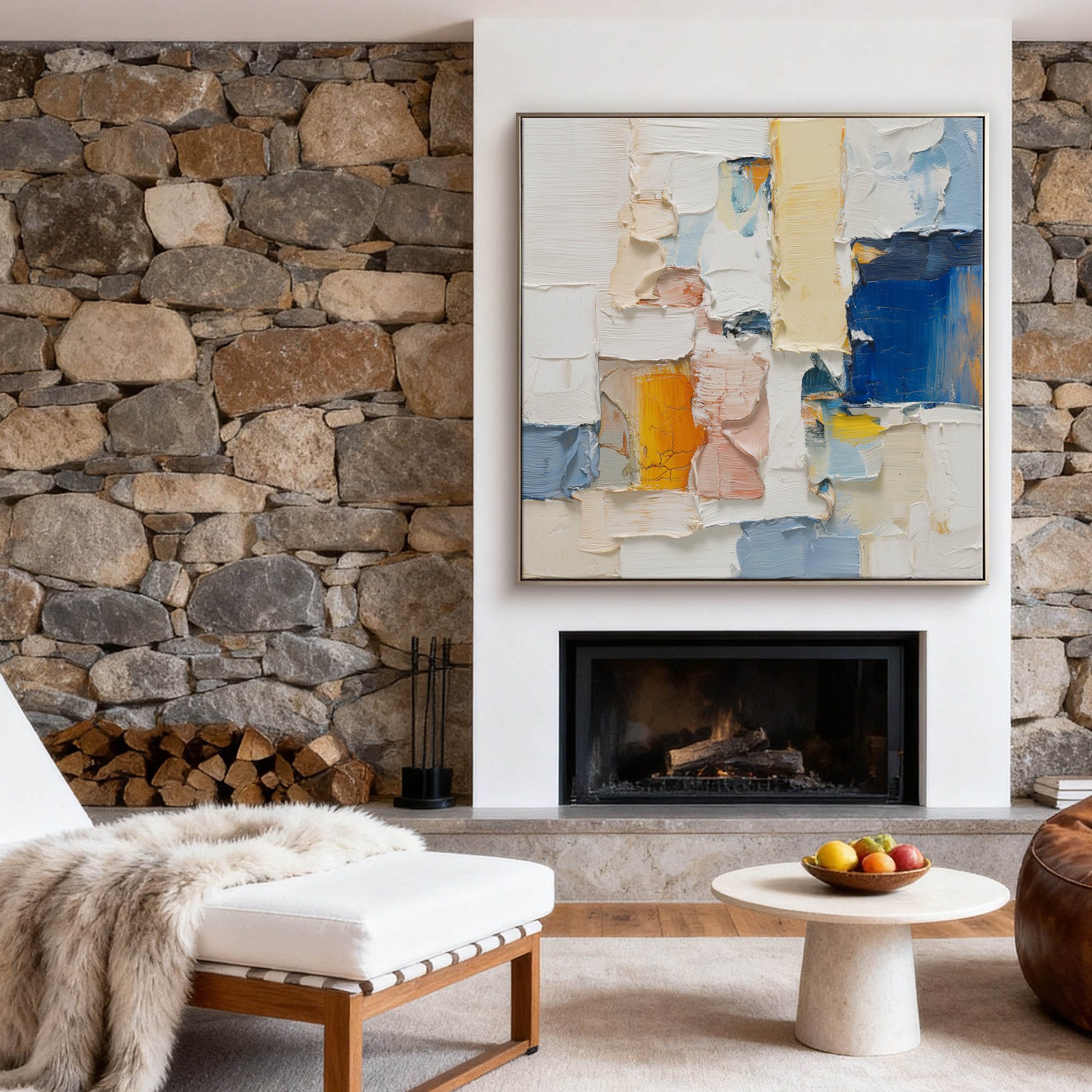 Abstract Canvas Art #YK013