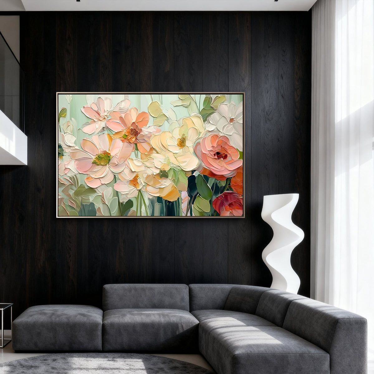 "Sand Dream" - 3D Heavy Impasto Plaster Relief | Beige Plaster Texture Statement Art