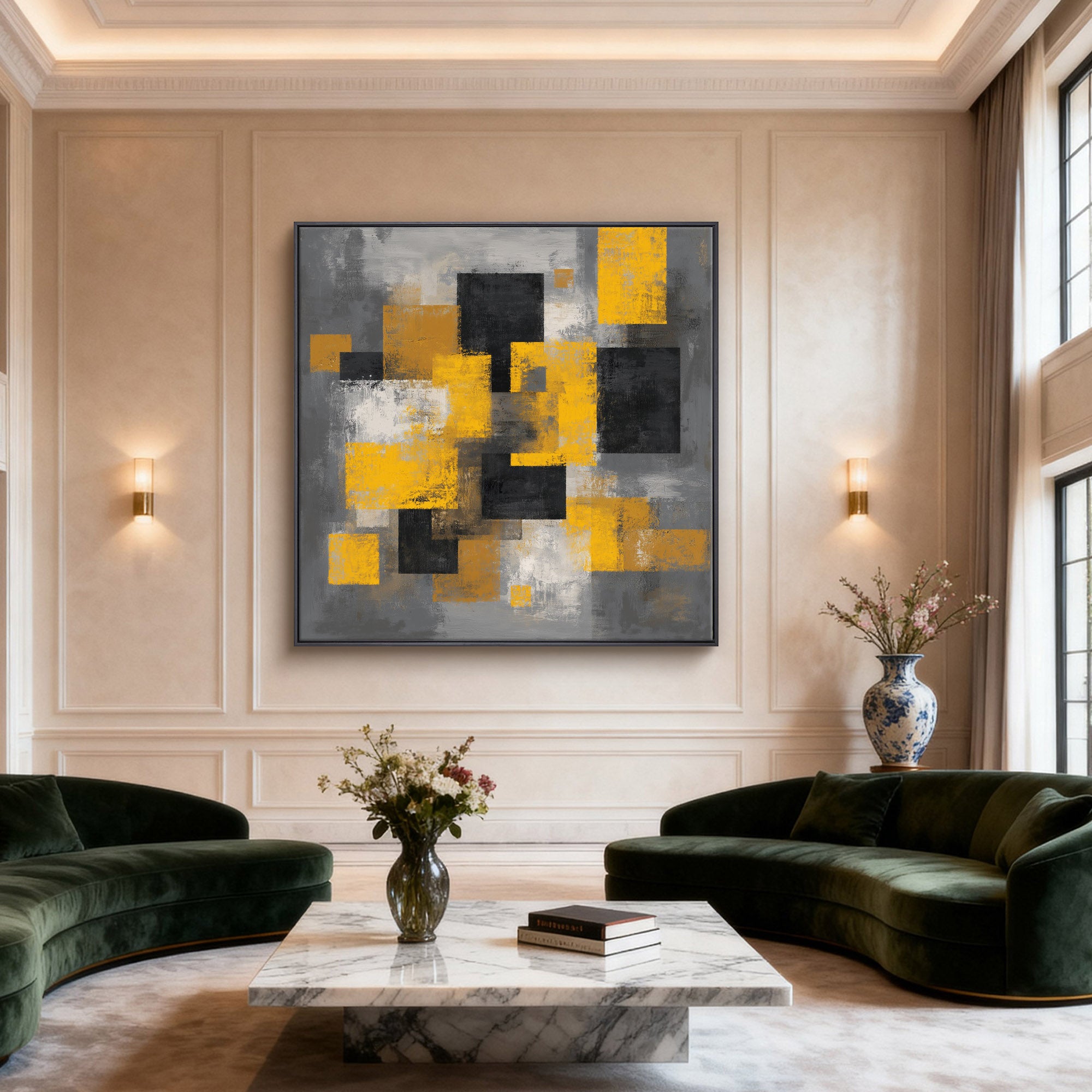 Abstract Canvas Art #YK019