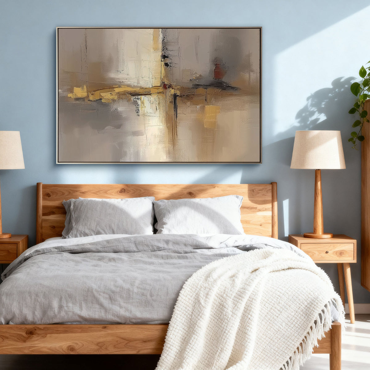 "Gold Murmur" - Minimalist Impasto Abstract | Black & Gold Abstract Art Statement Art