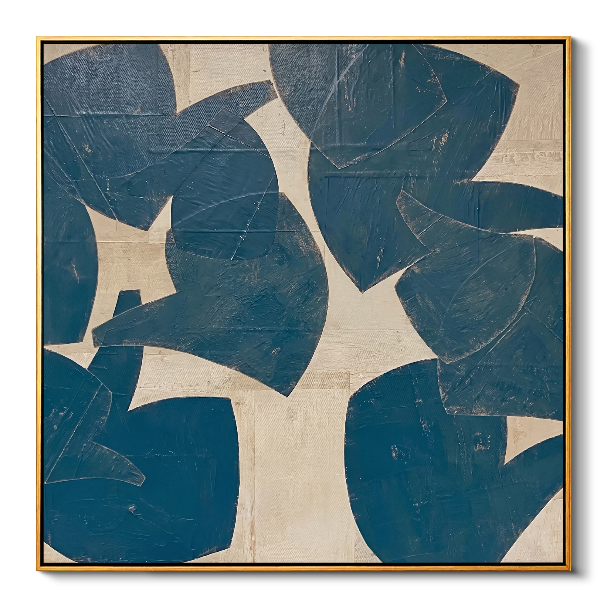 "Primary Rhythm" – Bold High-Gloss Abstract Expressionist Canvas | Modern Living Room Statement Art
