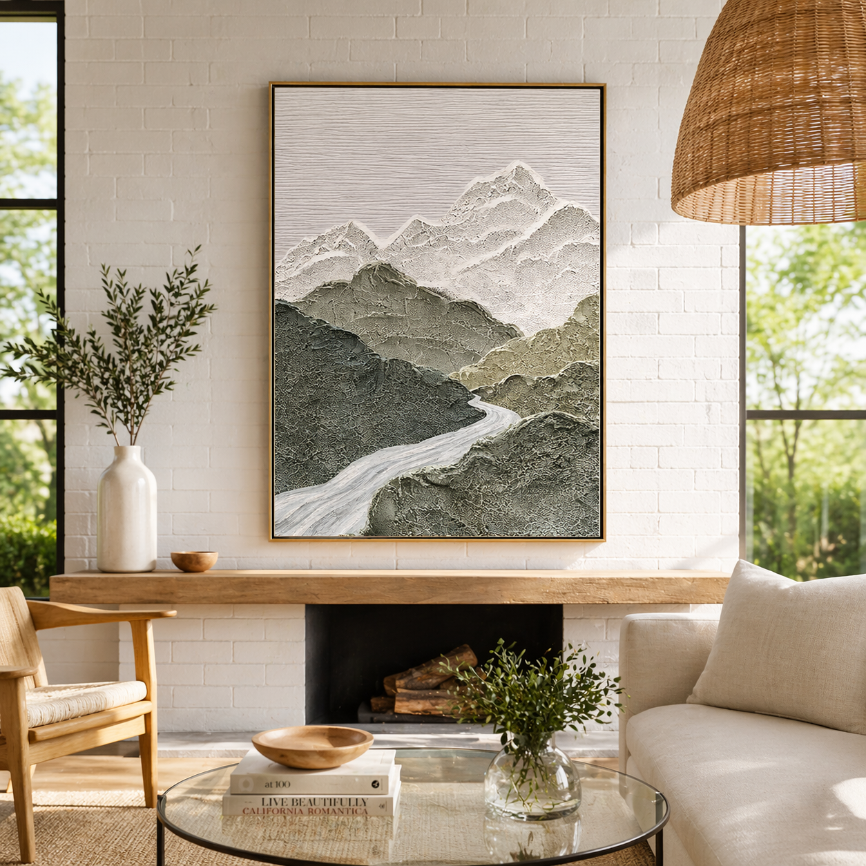 "Obsidian Ridge" – Extreme 3D Noir & Gold Heavy Impasto | Horizontal Statement Art