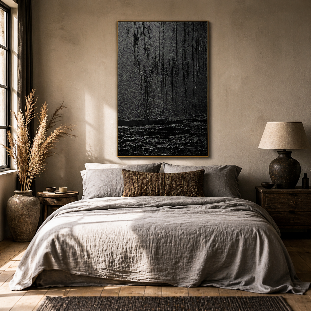"Terra Gateway" – Sculptural Sage & Terracotta Impasto | Organic Modern Statement Art