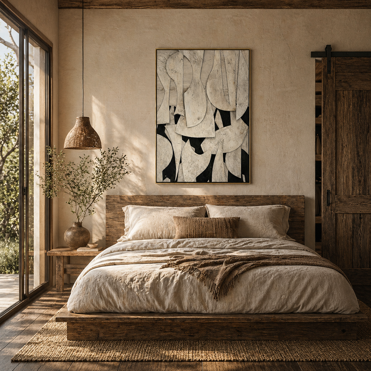 "Ethereal Shards" – Modern 3D Layered Organic Relief | Sophisticated Monochrome Statement Art