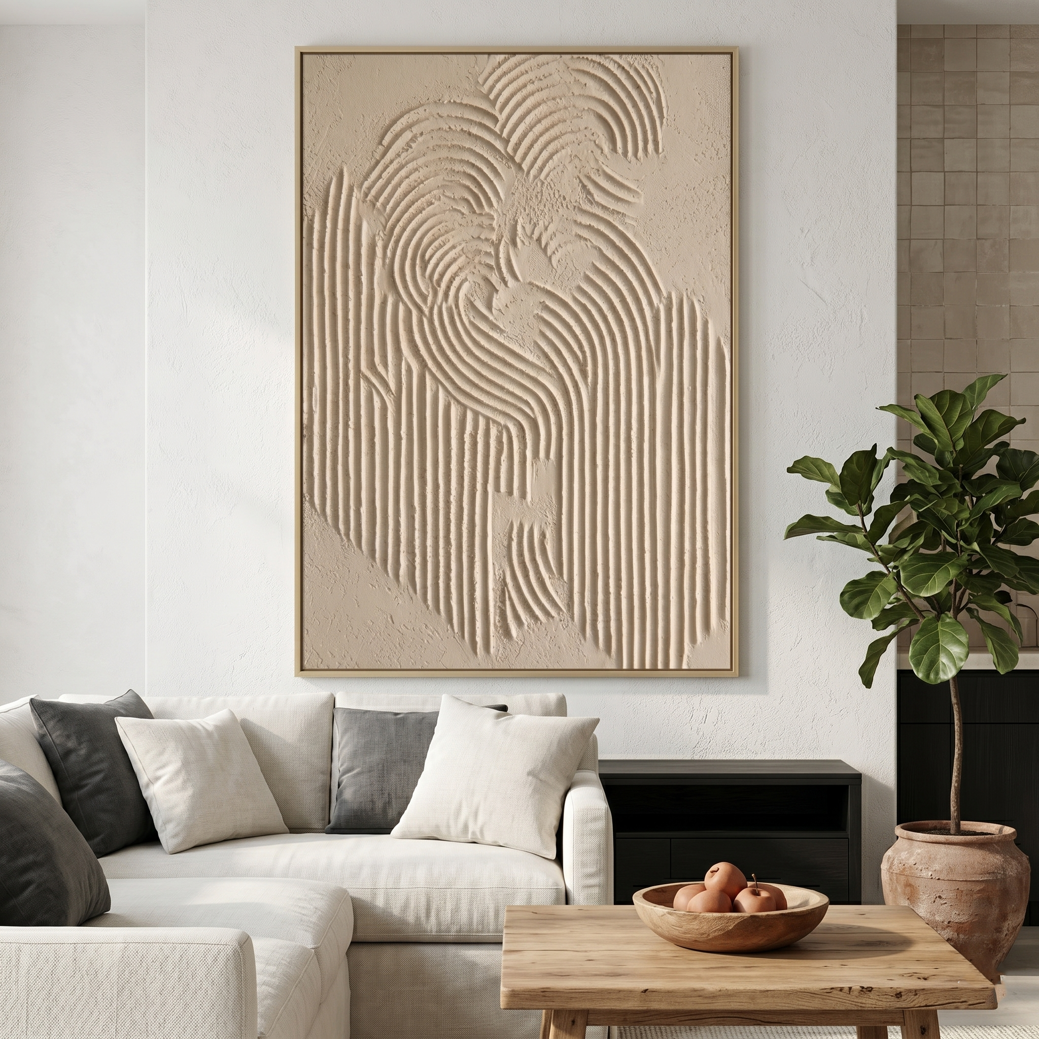 "Obsidian Surge" – Extreme 3D Noir Wave Relief | Modern Statement Art