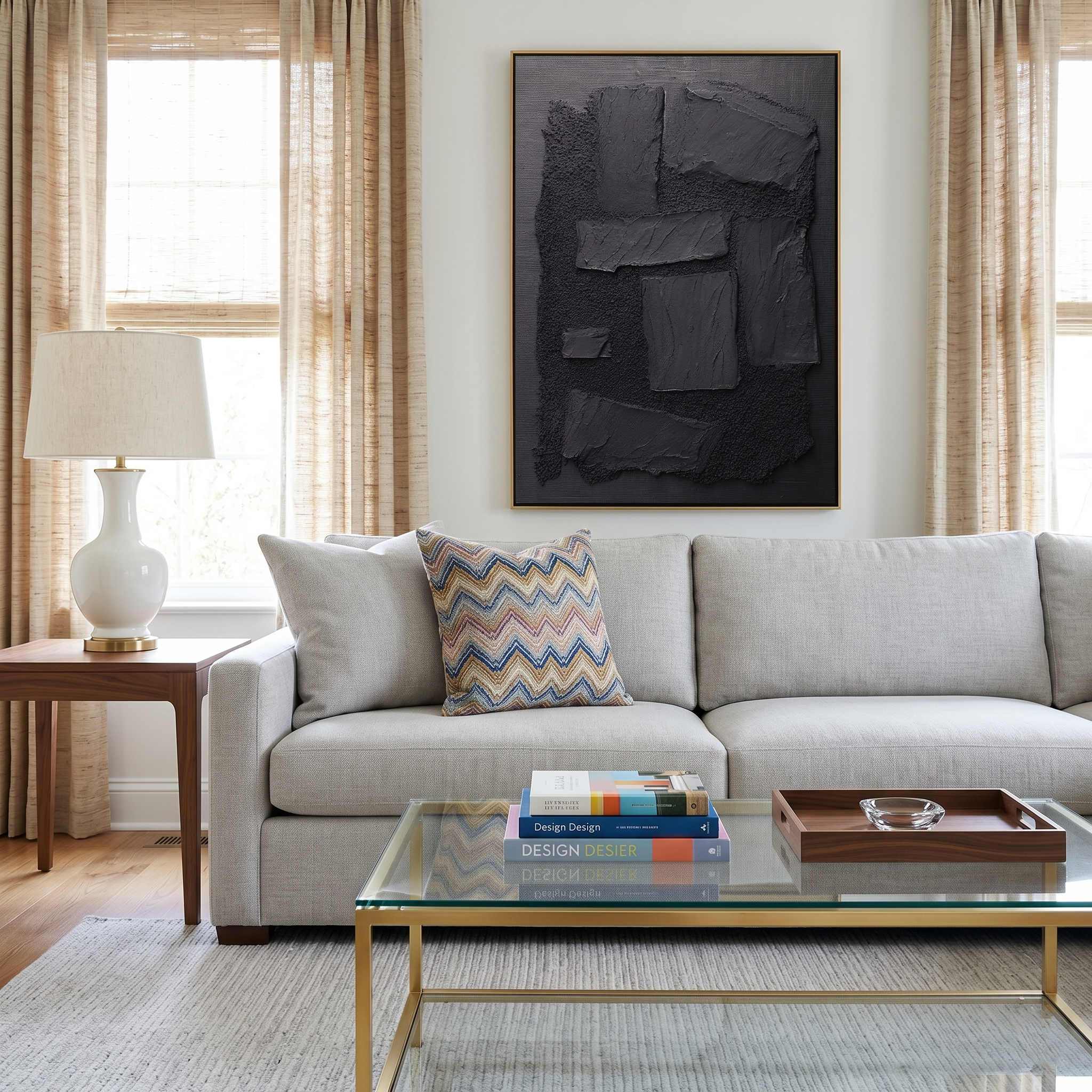 "Ethereal Arcs" – Sculptural 3D Minimalist Linear Relief | Vertical Japandi Wall Art