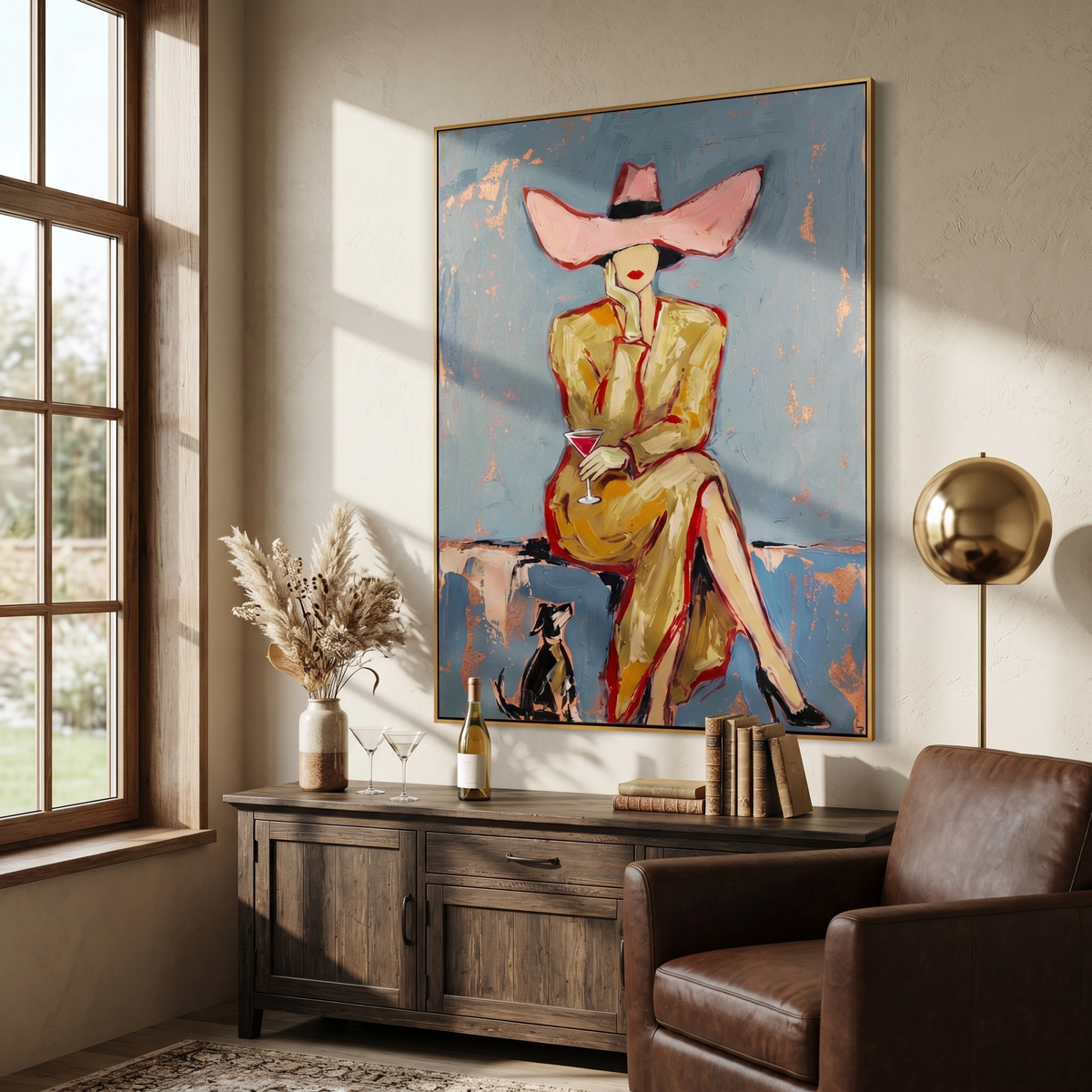 Pink Brim Waits Blue - Vintage Americana wall art image 5