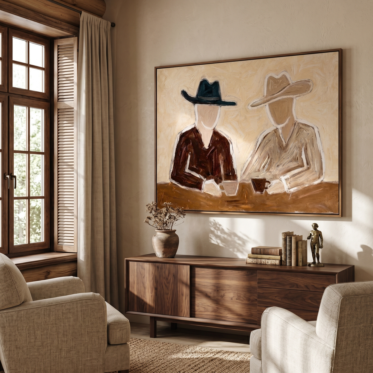 Two Hats Split Morning - Vintage Americana wall art image 3