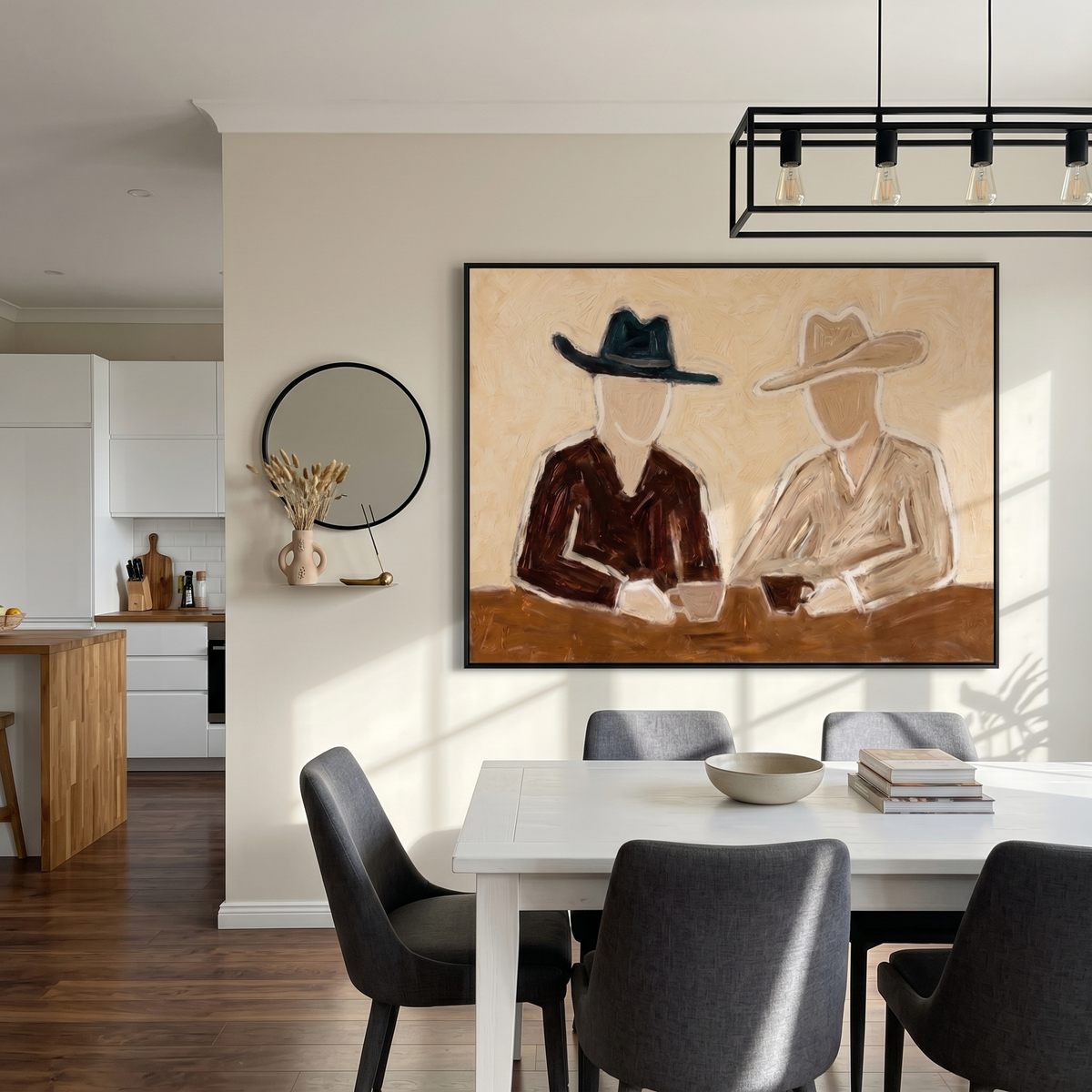 Two Hats Split Morning - Vintage Americana wall art image 5