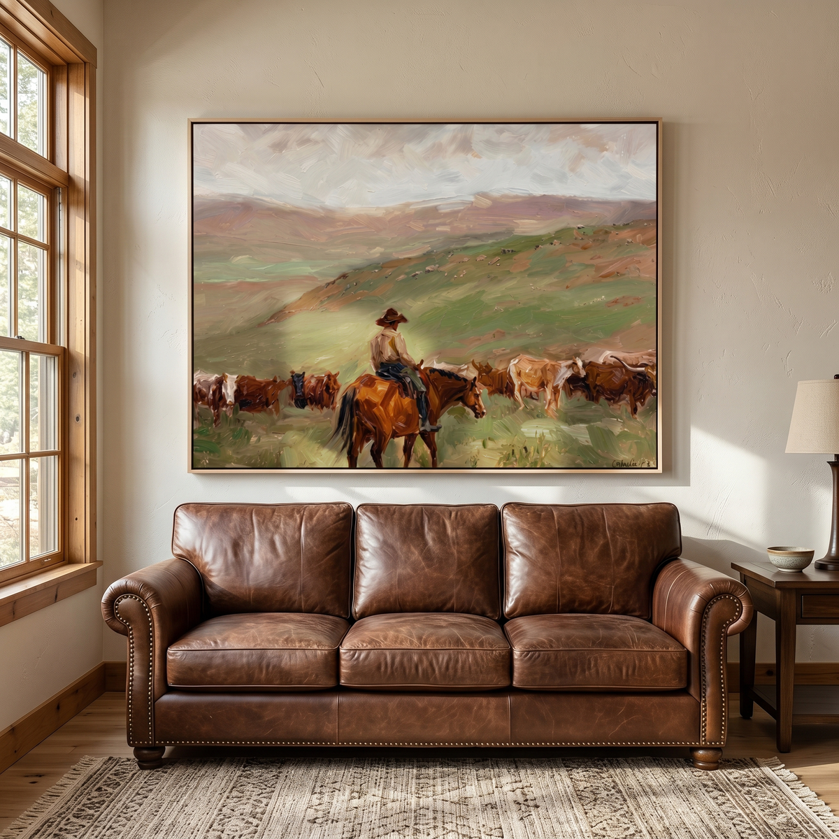 Herd Moves Under Rain - Vintage Americana wall art image 6