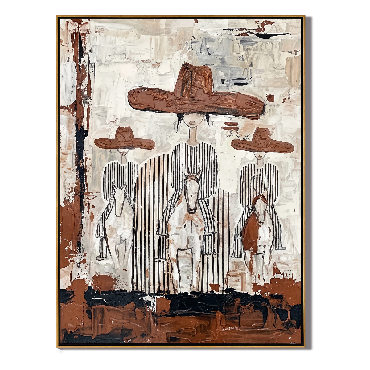 Four Hats Break Through - Vintage Americana wall art image 2