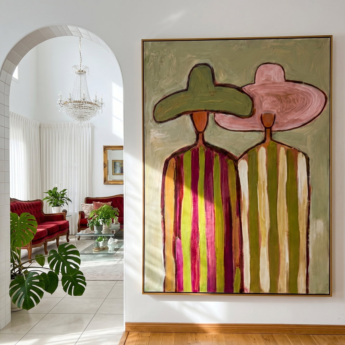 Green Meets Pink Shoulder - Vintage Americana wall art image 1