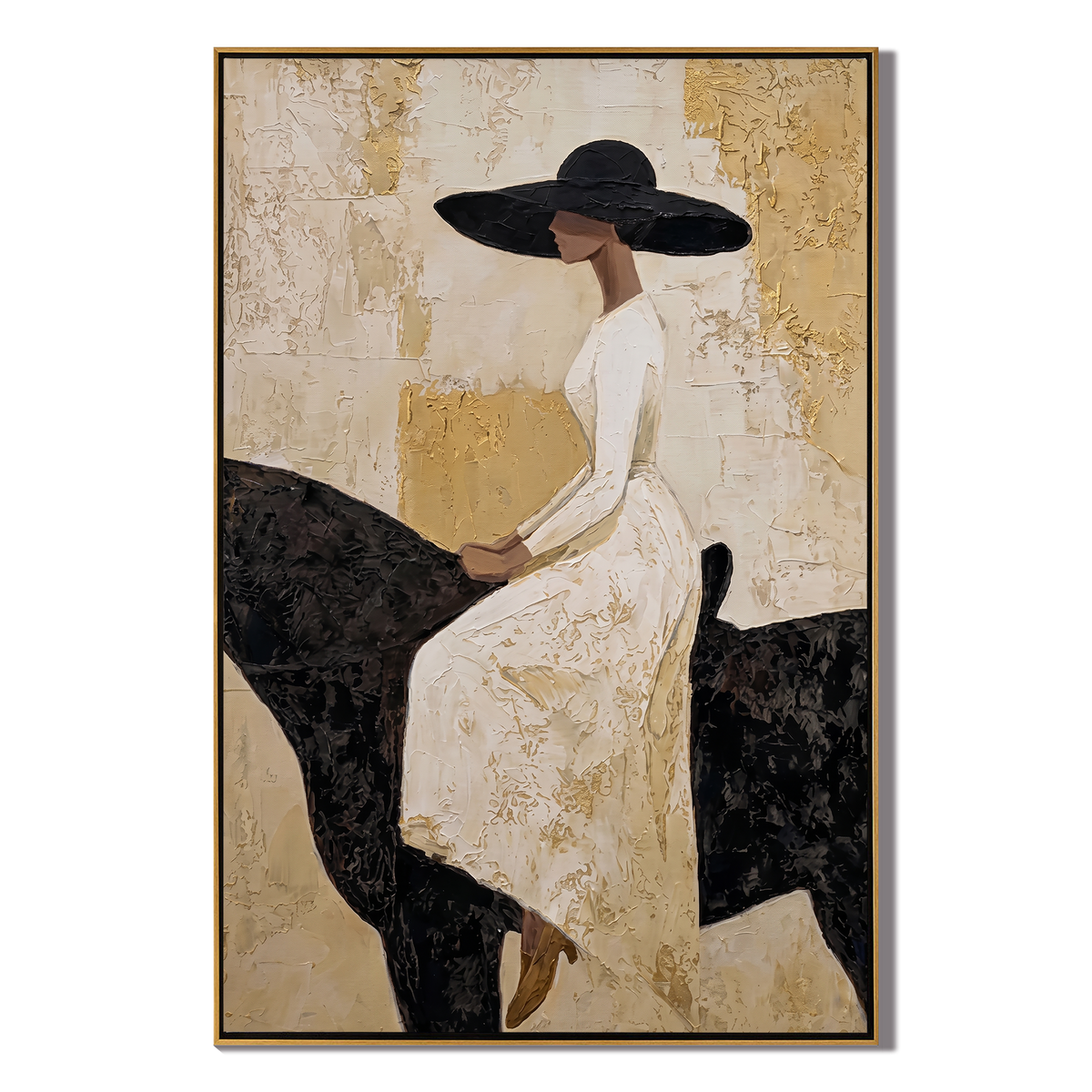 White Dress Rests Darkly - Vintage Americana wall art image 2