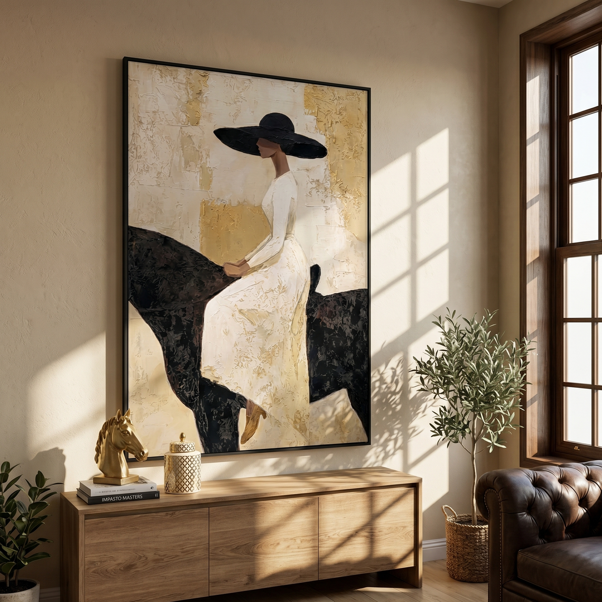 White Dress Rests Darkly - Vintage Americana wall art image 1