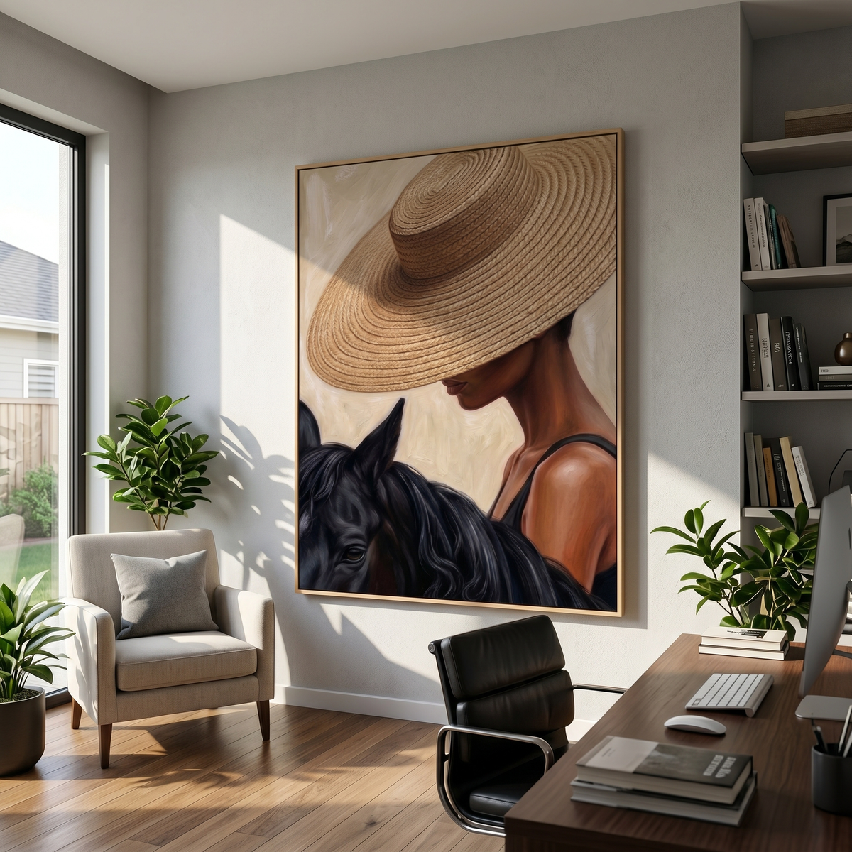 Straw Brim Touches Midnight - Vintage Americana wall art image 3