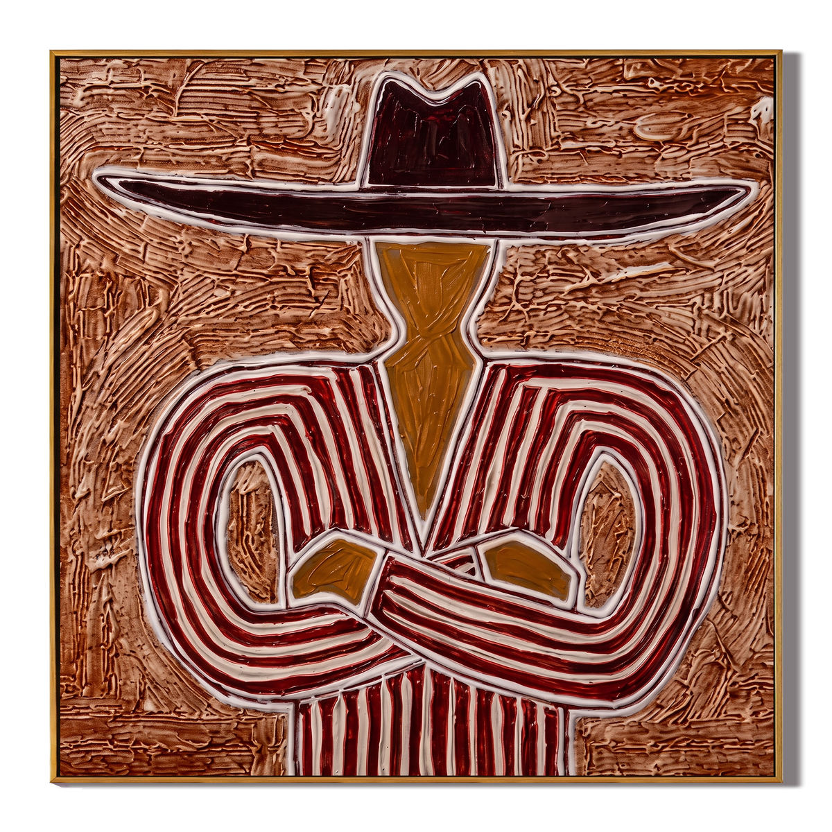 Red Lines Hold Stillness - Vintage Americana wall art image 2