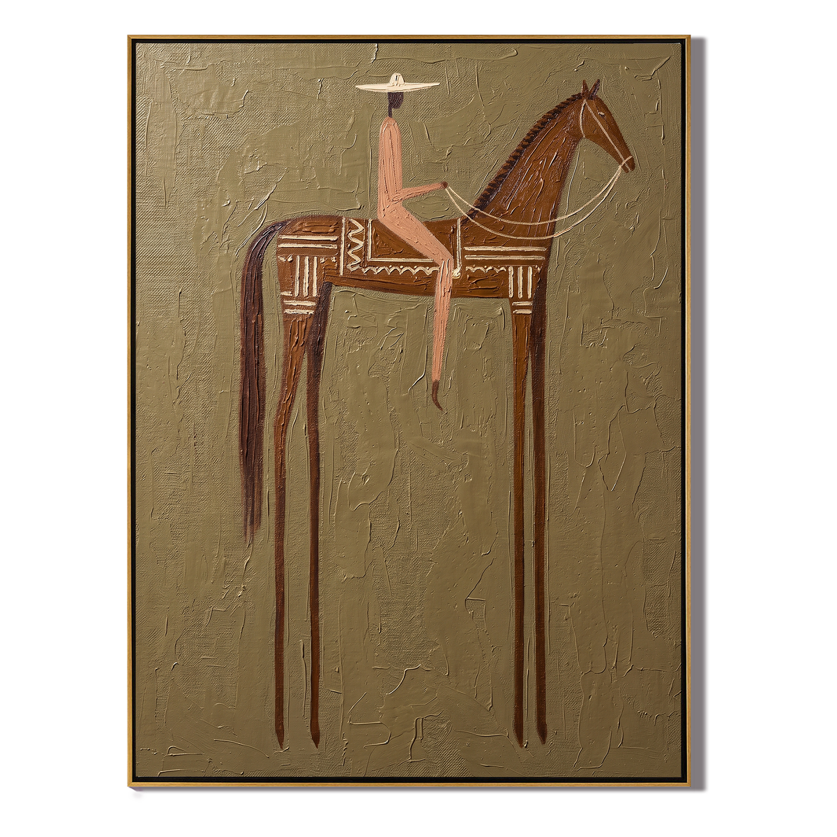 Pink Rider Crosses Taupe - Vintage Americana wall art image 2