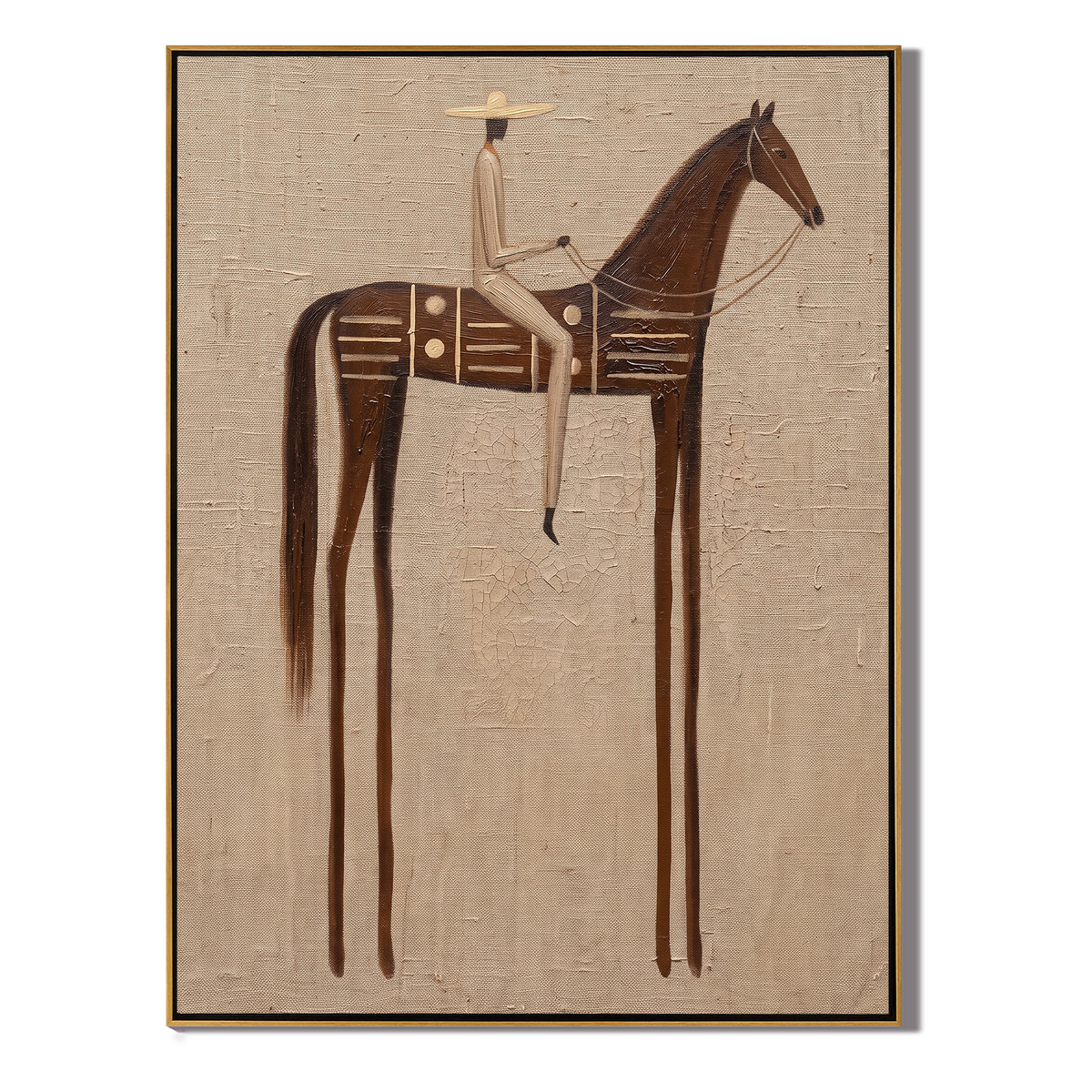 White Rider Crosses Brown - Vintage Americana wall art image 2