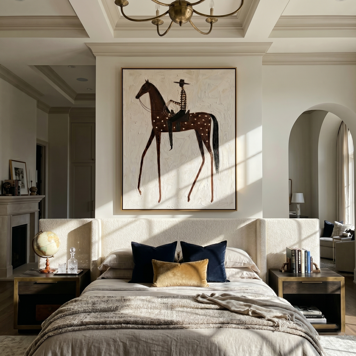 Spotted Horse Carries Silence - Vintage Americana wall art image 1