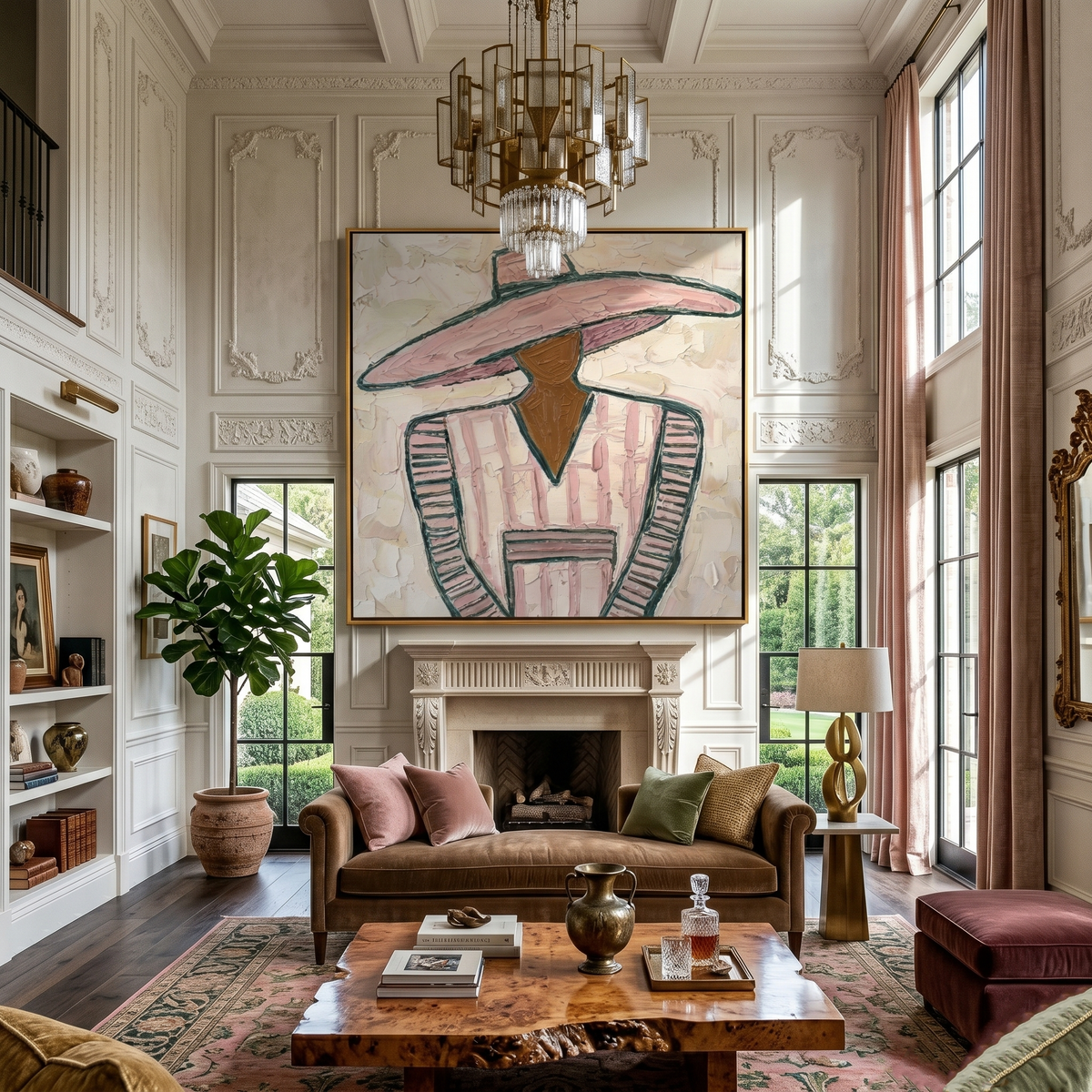 Pink Suit Faces Noon - Vintage Americana wall art image 6