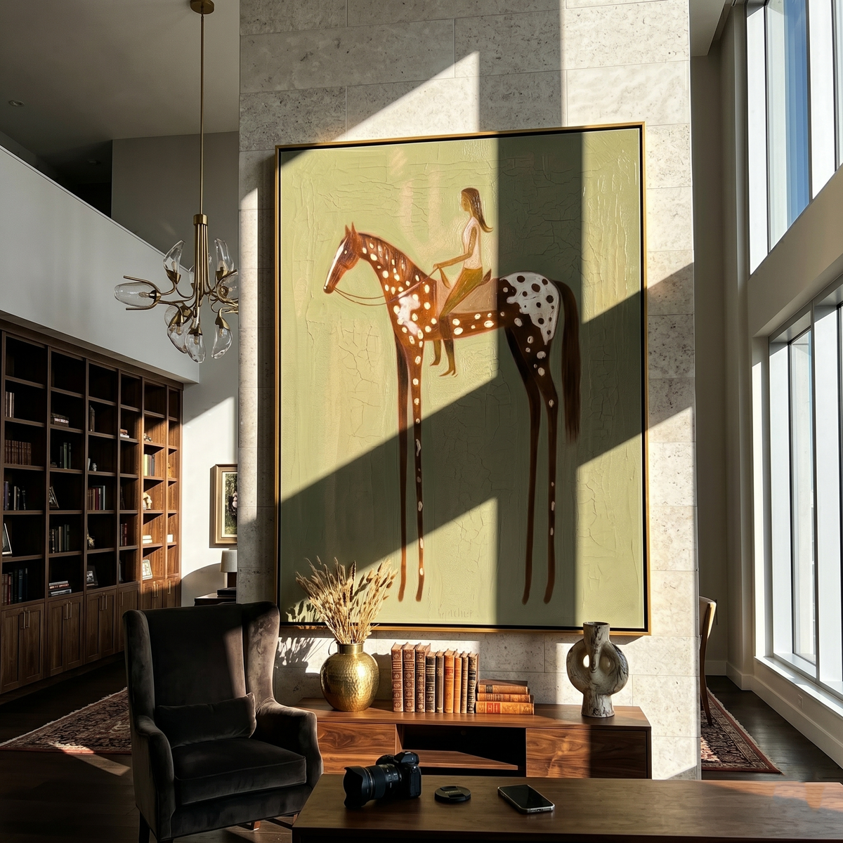 Woman Rides Through Spots - Vintage Americana wall art image 6