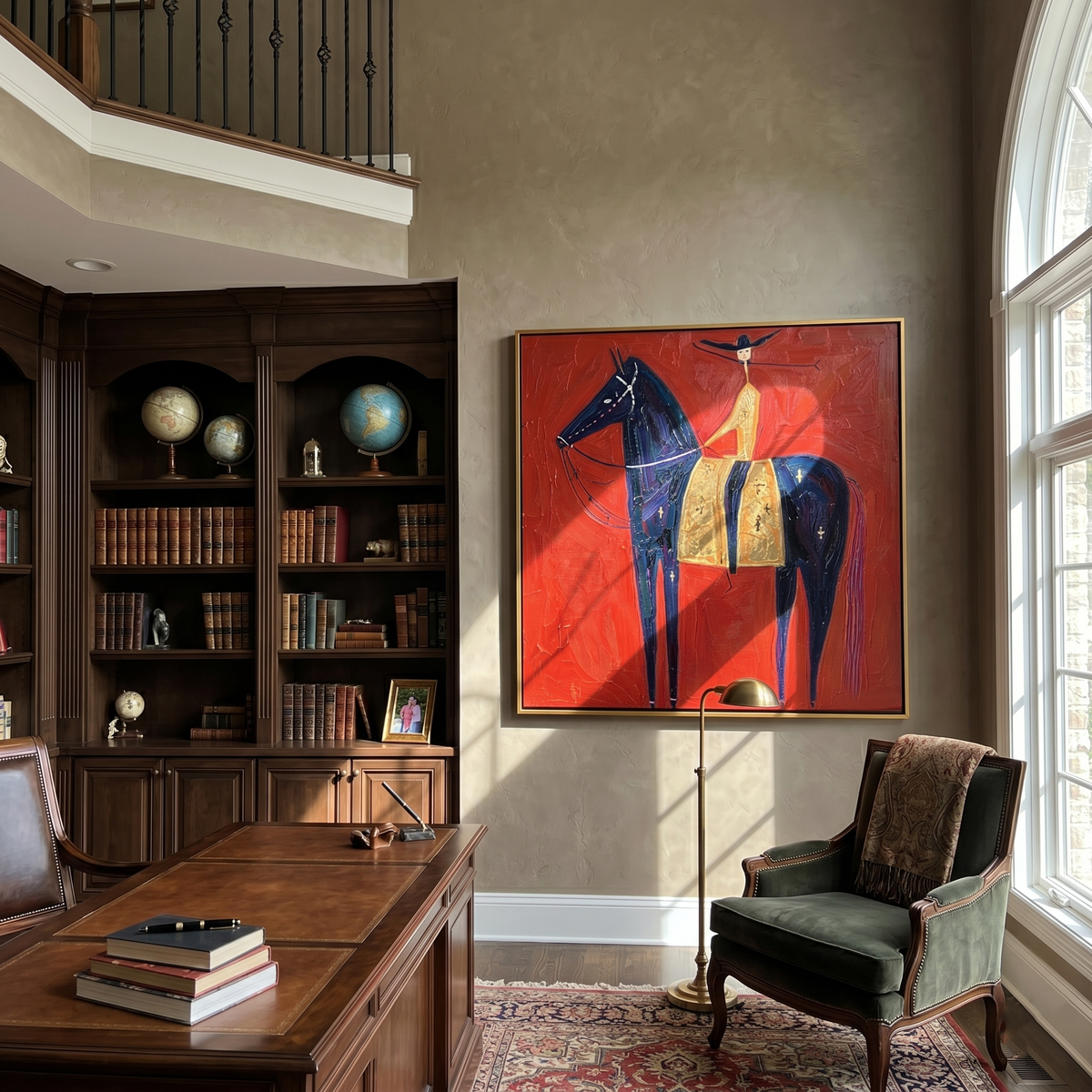 Gold Rider Crosses Red - Vintage Americana wall art image 6