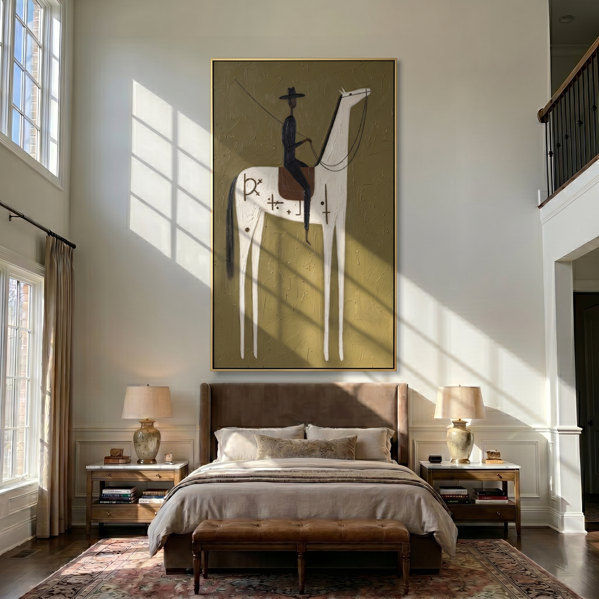 Symbols Climb White Horse - Vintage Americana wall art image 6
