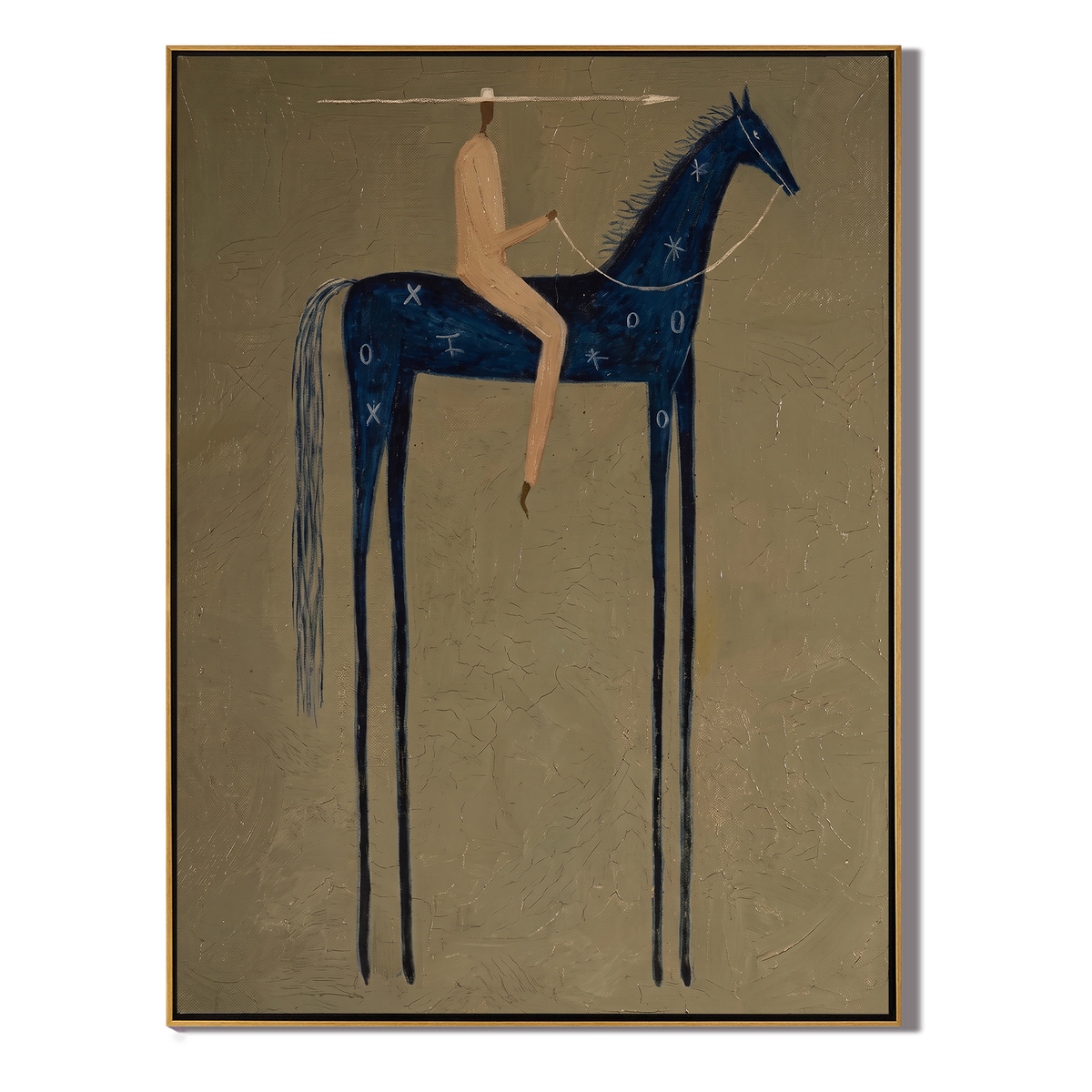 Blue Horse Counts Distance - Vintage Americana wall art image 2