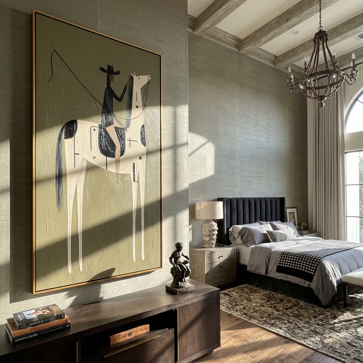 Black Hat Meets Ivory - Vintage Americana wall art image 1
