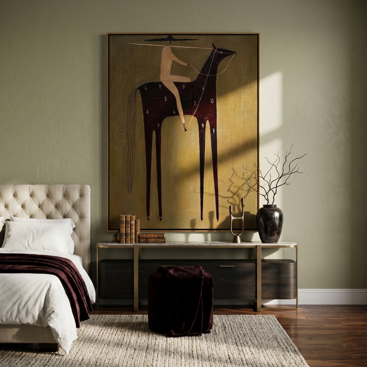 Sand Rider Crosses Night - Vintage Americana wall art image 3