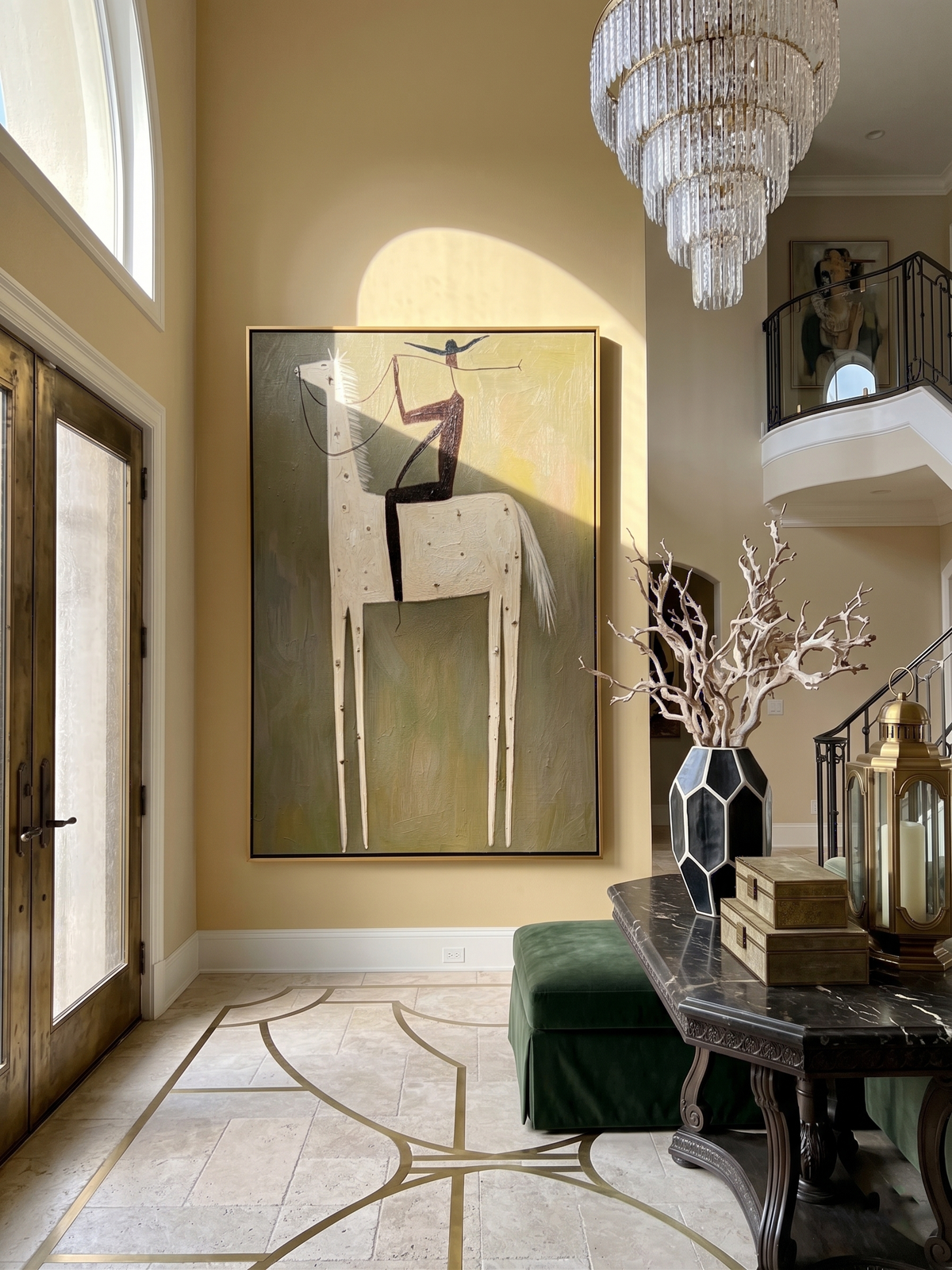 Black Rider Holds White - Vintage Americana wall art image 4