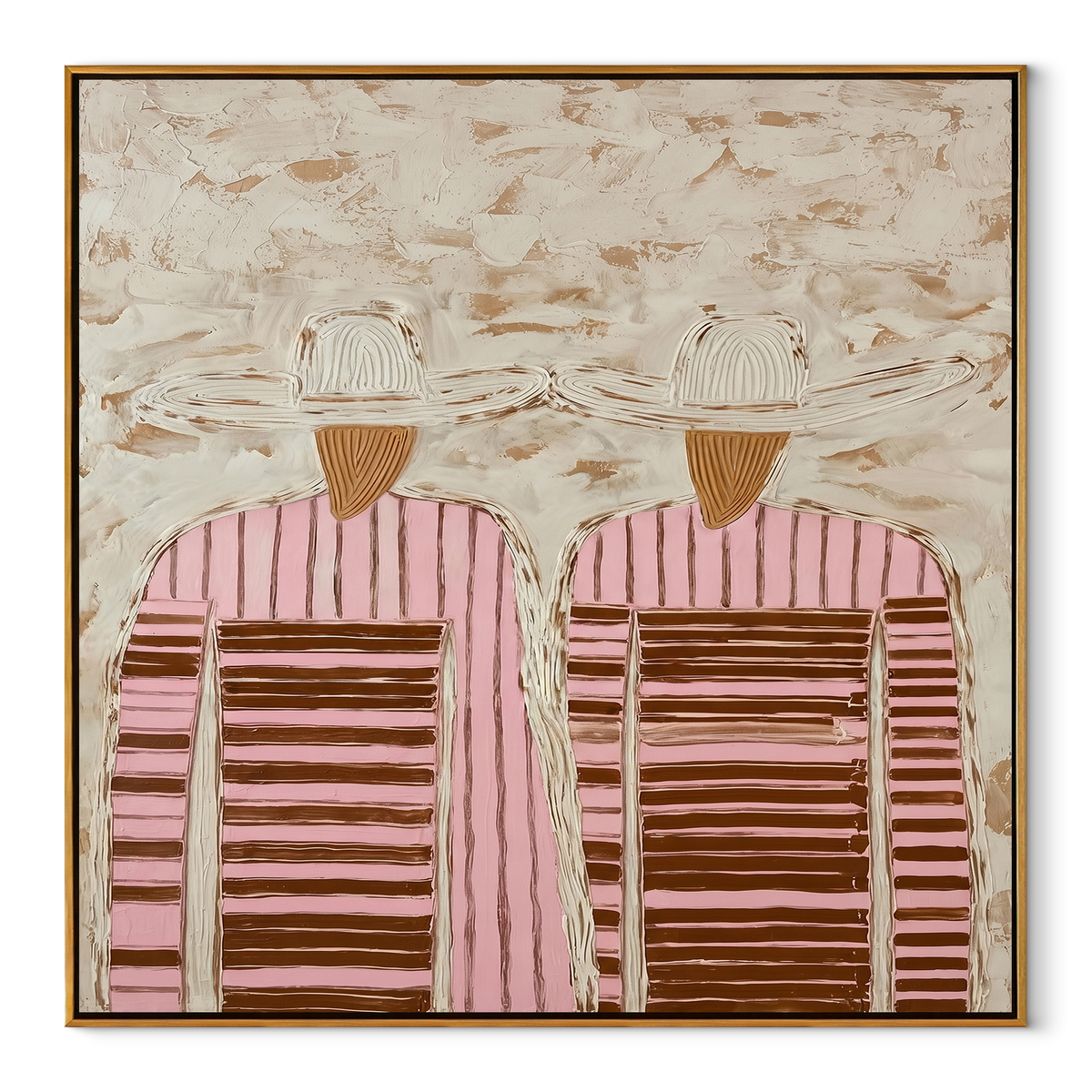 Pale Hats Hide Stripes - Vintage Americana wall art image 2