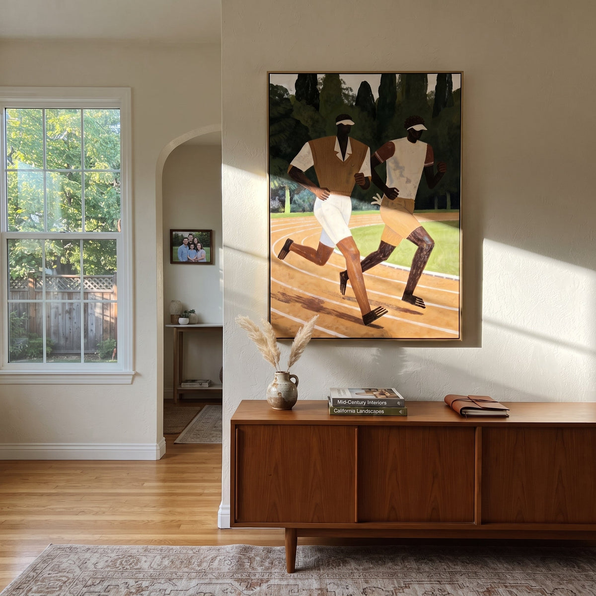 Two Runners Break Distance - Vintage Americana wall art image 1