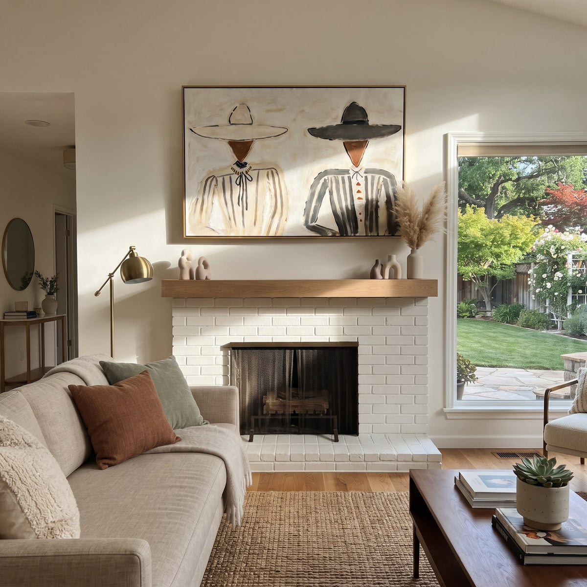 Gray Stripes Face Linen - Vintage Americana wall art image 5