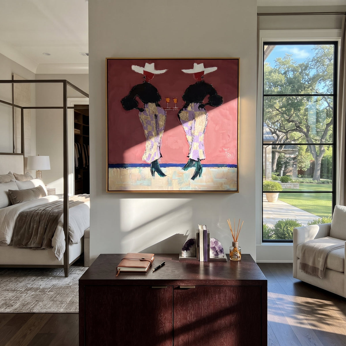 Two Glasses Mark Evening - Vintage Americana wall art image 3