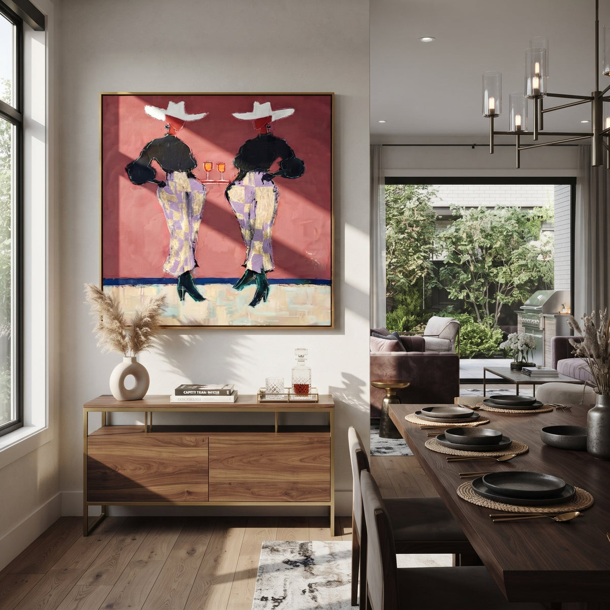Two Glasses Mark Evening - Vintage Americana wall art image 4