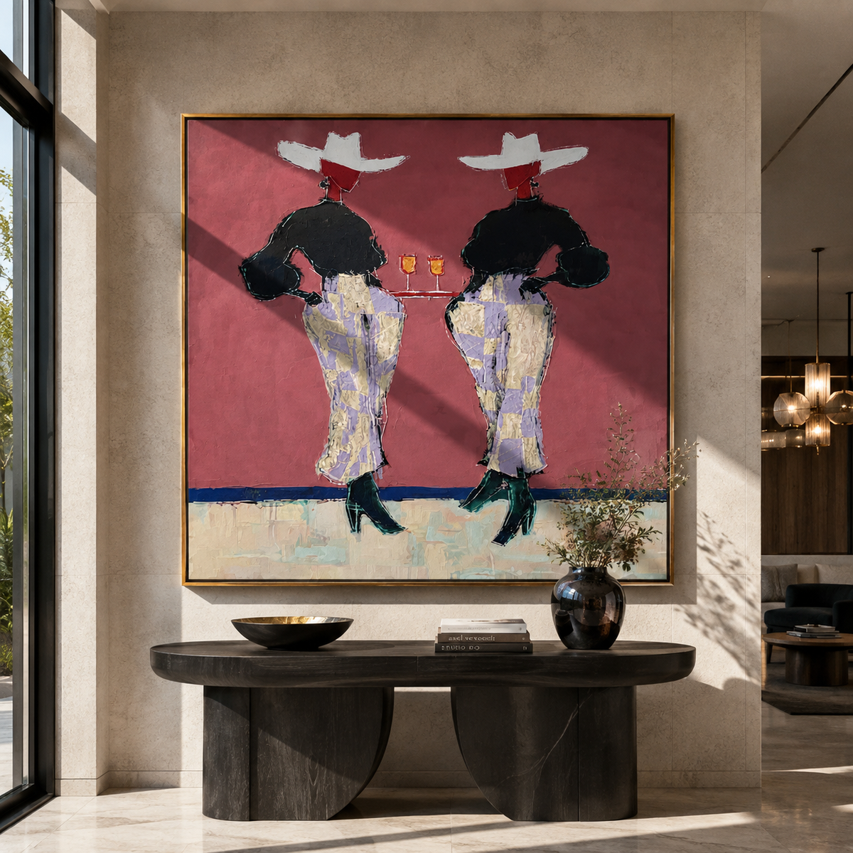 Two Glasses Mark Evening - Vintage Americana wall art image 5